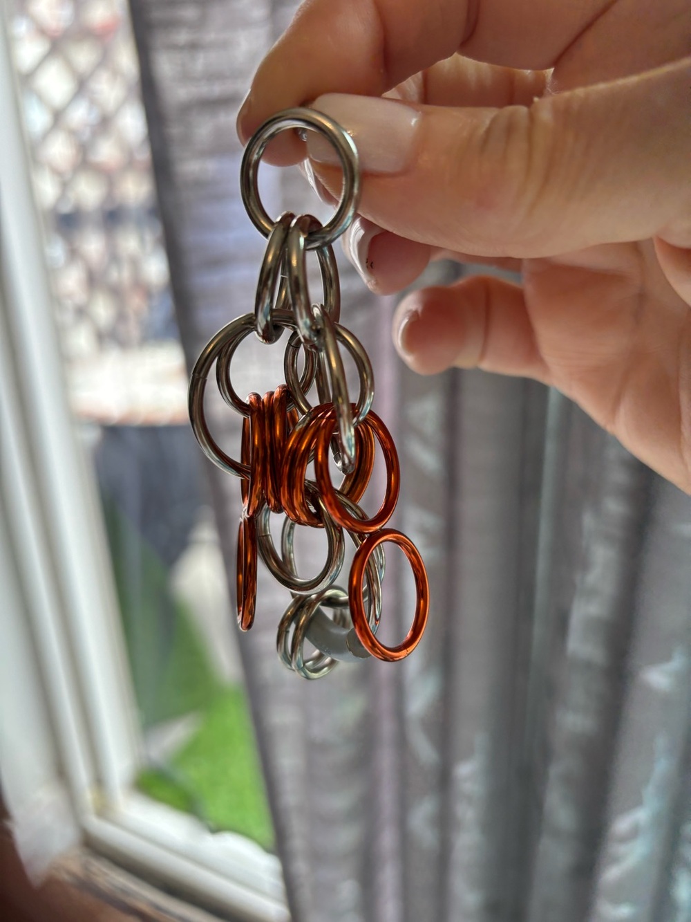 Mixed Metal Orange and blue CHLOE earrings
